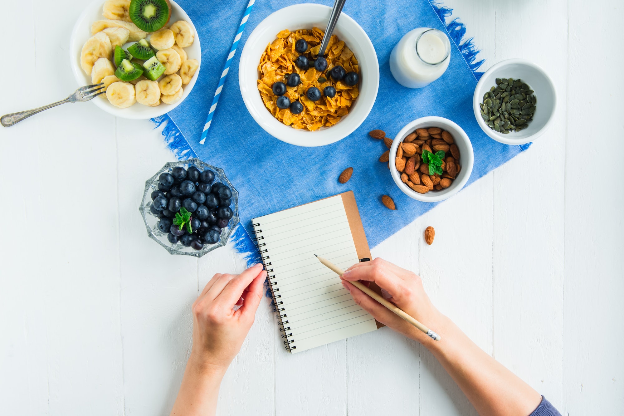 morning habits of successful people day planning and healthy meal woman planning her diet